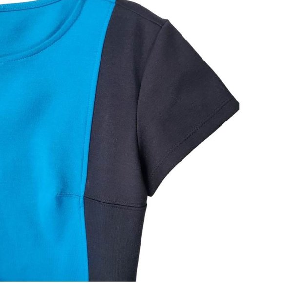 DEREK LAM For Design Nation Sheath Midi Dress Size Small - Black/Atlantic Blue - Picture 5 of 8